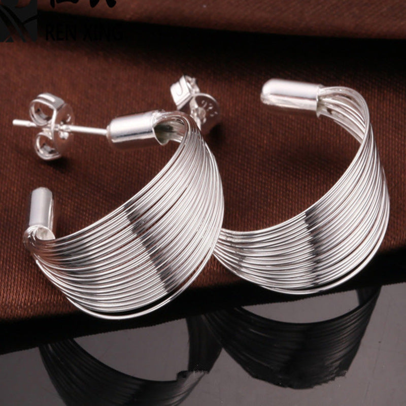 Personalized Multi-line Earrings Earrings Korean Earrings