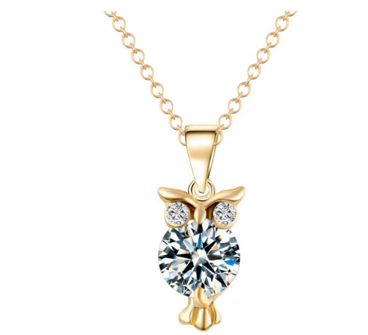 Zircon Owl Pendant Female