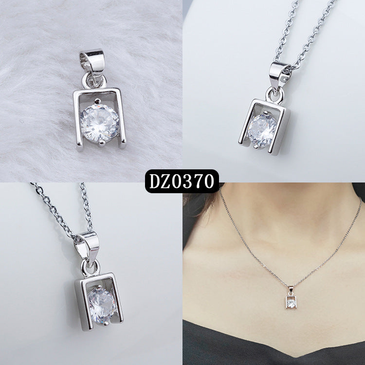 Simple Heart-shaped Purple Zircon Pendant