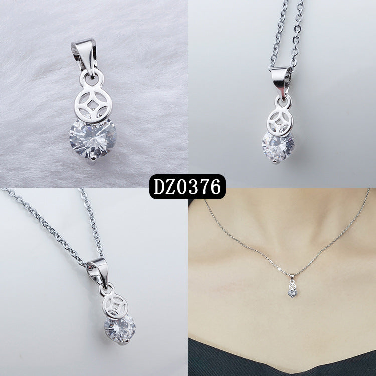 Simple Heart-shaped Purple Zircon Pendant