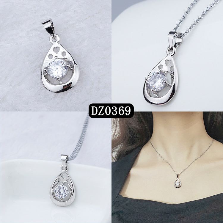 Simple Heart-shaped Purple Zircon Pendant