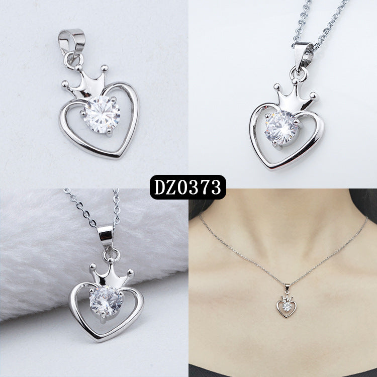 Simple Heart-shaped Purple Zircon Pendant