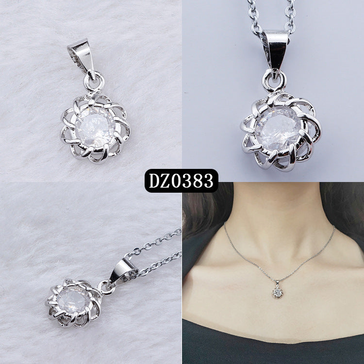 Simple Heart-shaped Purple Zircon Pendant