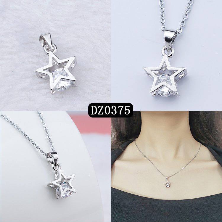 Simple Heart-shaped Purple Zircon Pendant