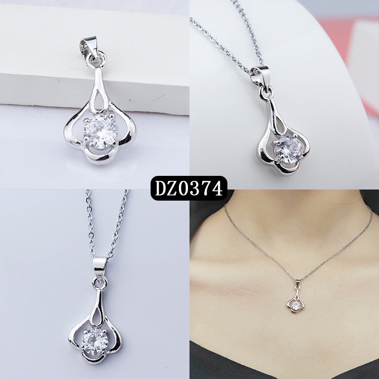 Simple Heart-shaped Purple Zircon Pendant