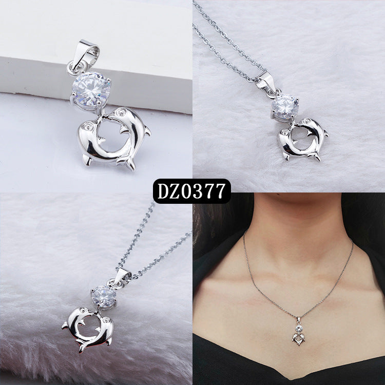 Simple Heart-shaped Purple Zircon Pendant