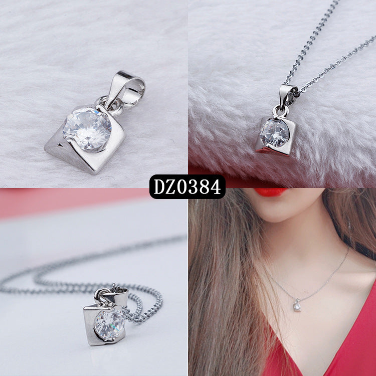 Simple Heart-shaped Purple Zircon Pendant