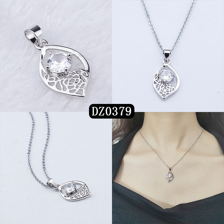 Simple Heart-shaped Purple Zircon Pendant