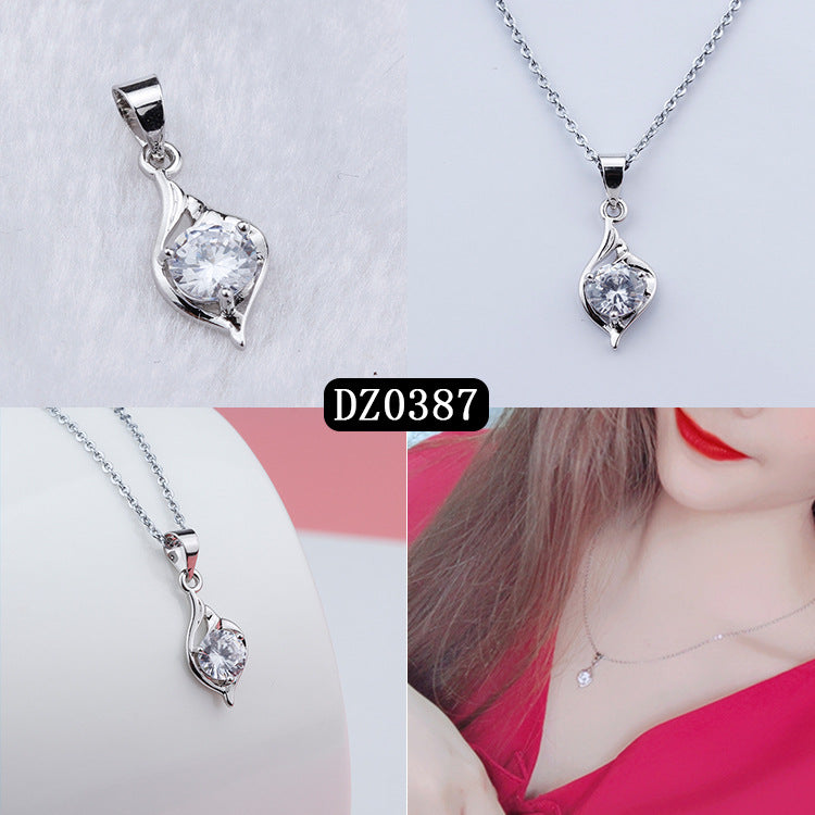 Simple Heart-shaped Purple Zircon Pendant