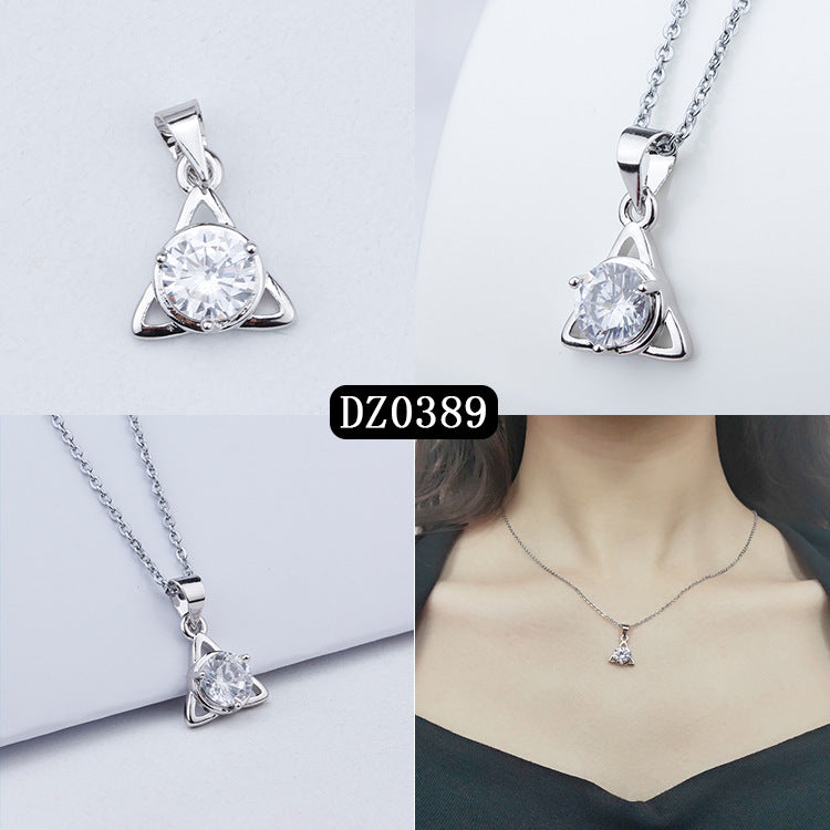 Simple Heart-shaped Purple Zircon Pendant