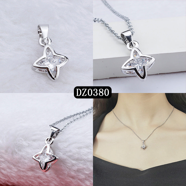 Simple Heart-shaped Purple Zircon Pendant