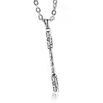 Titanium steel golden hoop necklace