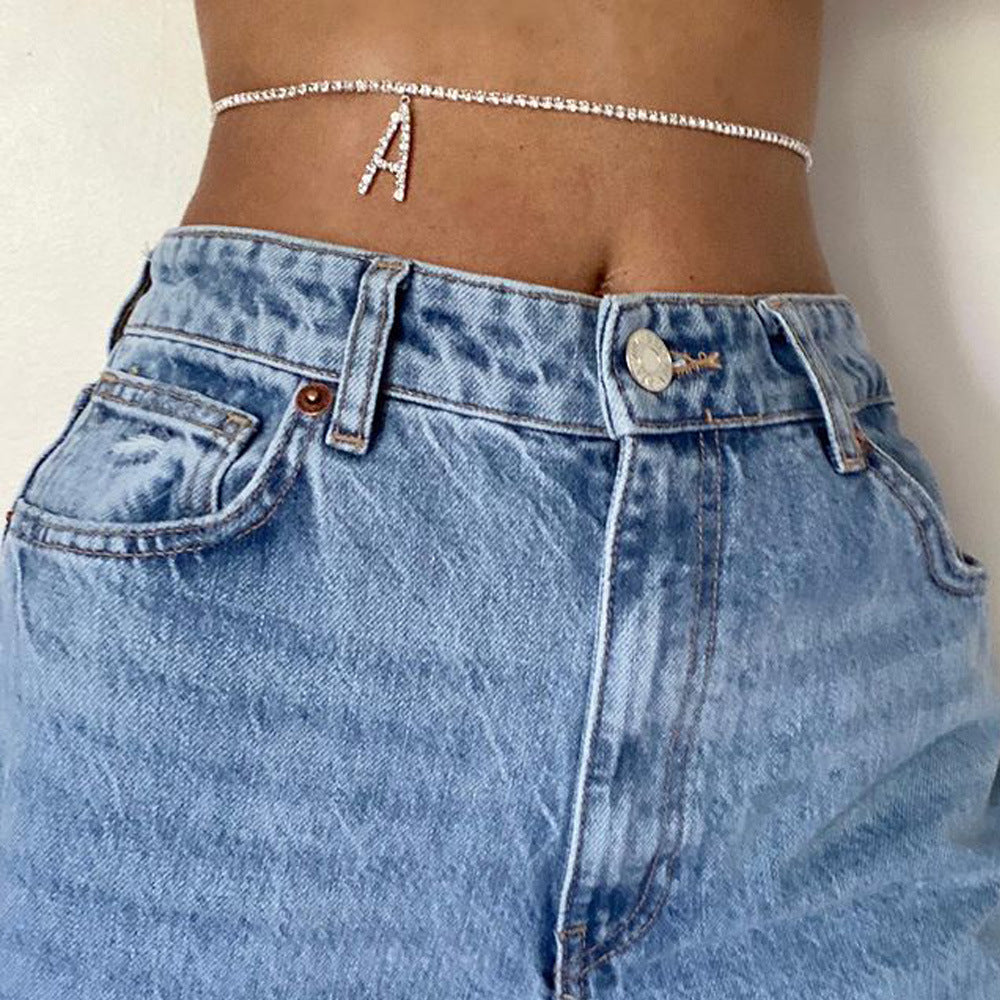 Women's Nightclub Shiny Rhinestone Waist Chain