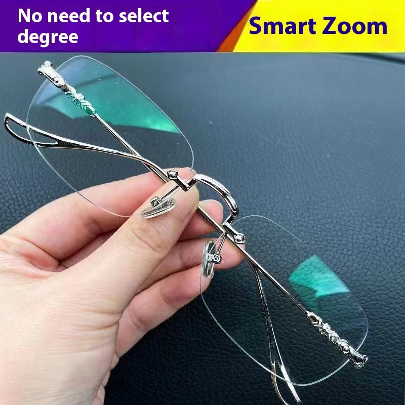 High-end Automatic Adjustment Degree Intelligent Zoom HD Anti-Blue Ray Elderly Presbyopic Glasses