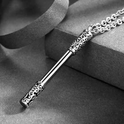 Titanium steel golden hoop necklace