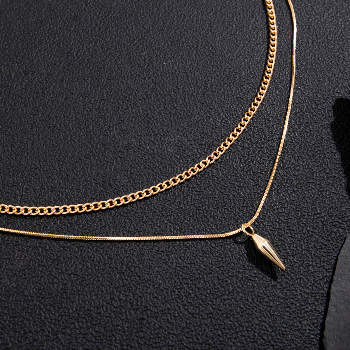 Niche Rivet Necklace Ornament Men's Trendy Hip Hop Cool Long Sweater Chain