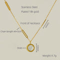 Stainless Steel 18K Asymmetric Letter Necklace