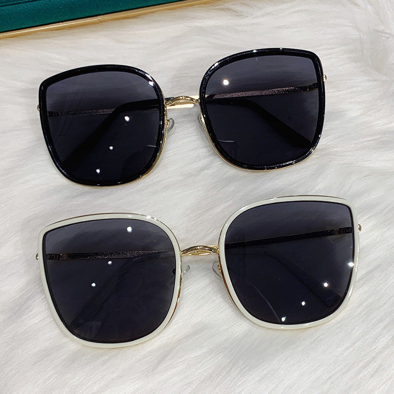 Ins Wind Harajuku Vintage Women's Square Anti UV Solar Glasses