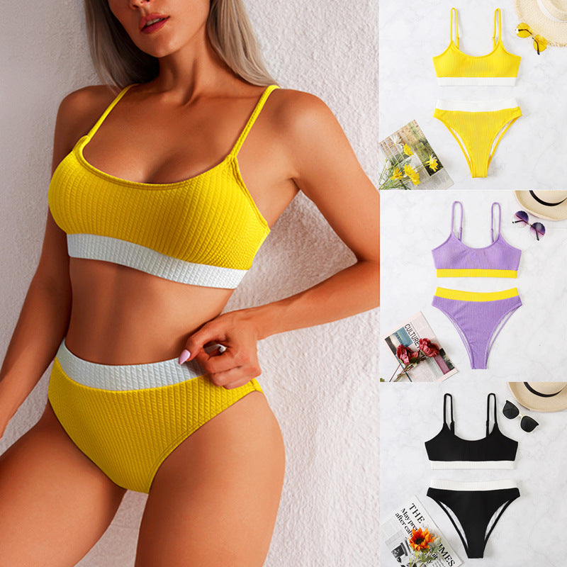 Women's Color Matching Bikini Swimsuit