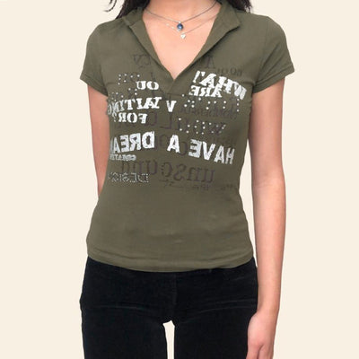 T-shirt Polo Collar Slim Casual Top And Bottoming Shirt