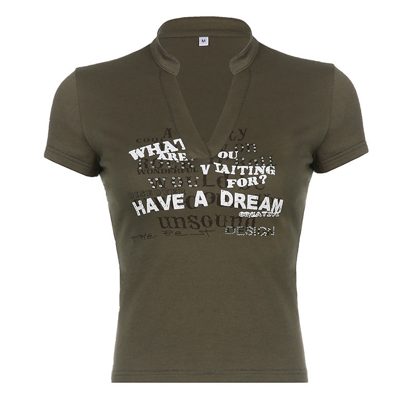 T-shirt Polo Collar Slim Casual Top And Bottoming Shirt