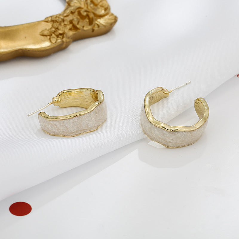 Simple Earrings Earrings Temperament Female Earrings Personality Dripping Oil