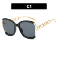 Big Square Rim Chain Sunglasses For Women Fashionable Sunglasses