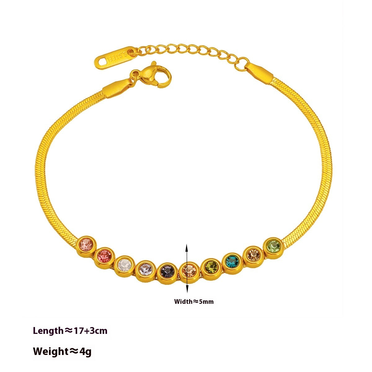 High-grade Accessories All-match Titanium Steel Blade Chain Bracelet