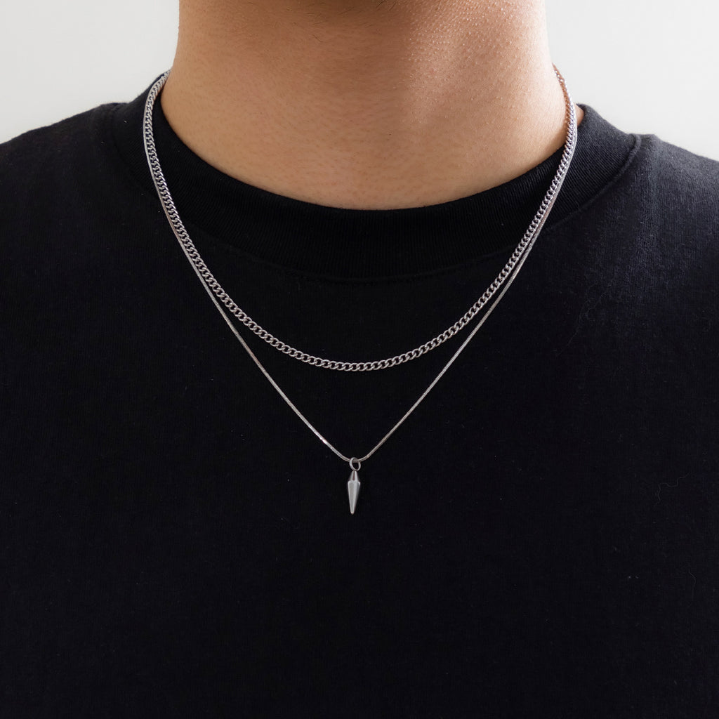 Niche Rivet Necklace Ornament Men's Trendy Hip Hop Cool Long Sweater Chain