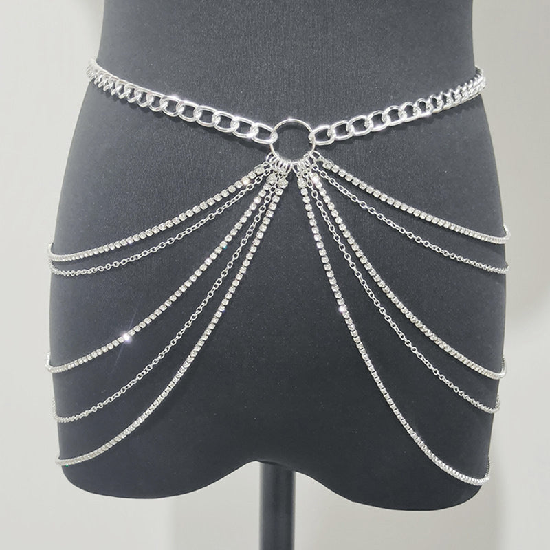 Fashion Geometry Pattern Waist Chain Women's Metal