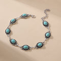 Simple All-match Retro National Style Anklets Beach Holiday Fashion Metal Alloy Turquoise Foot Ornaments